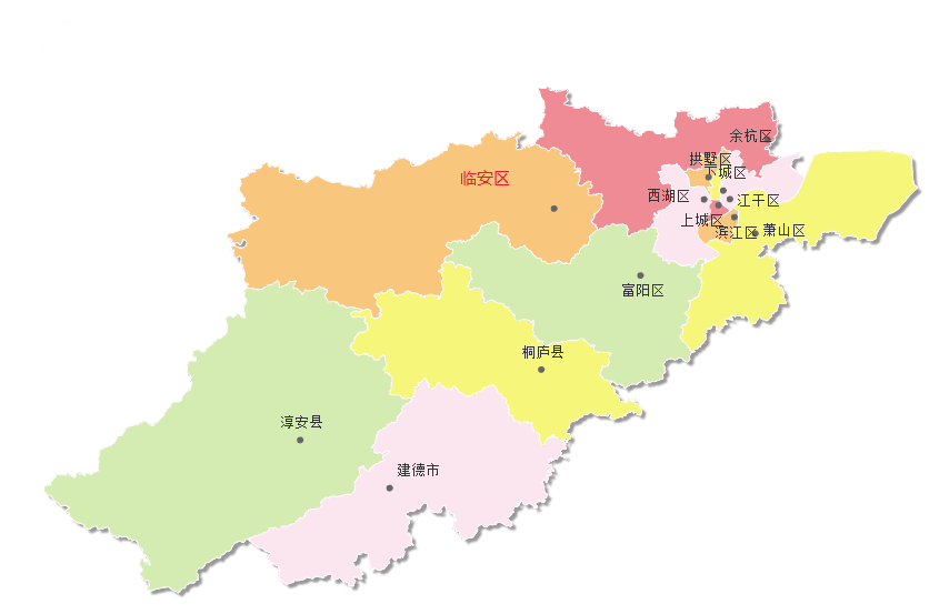 杭州行政区域图