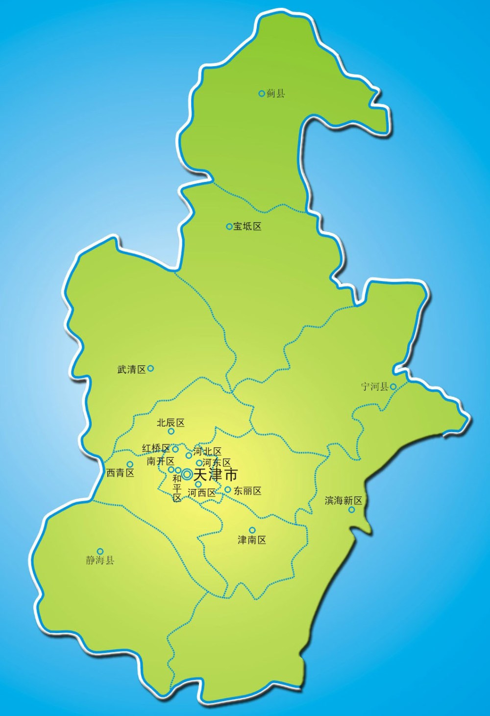 天津行政区域图