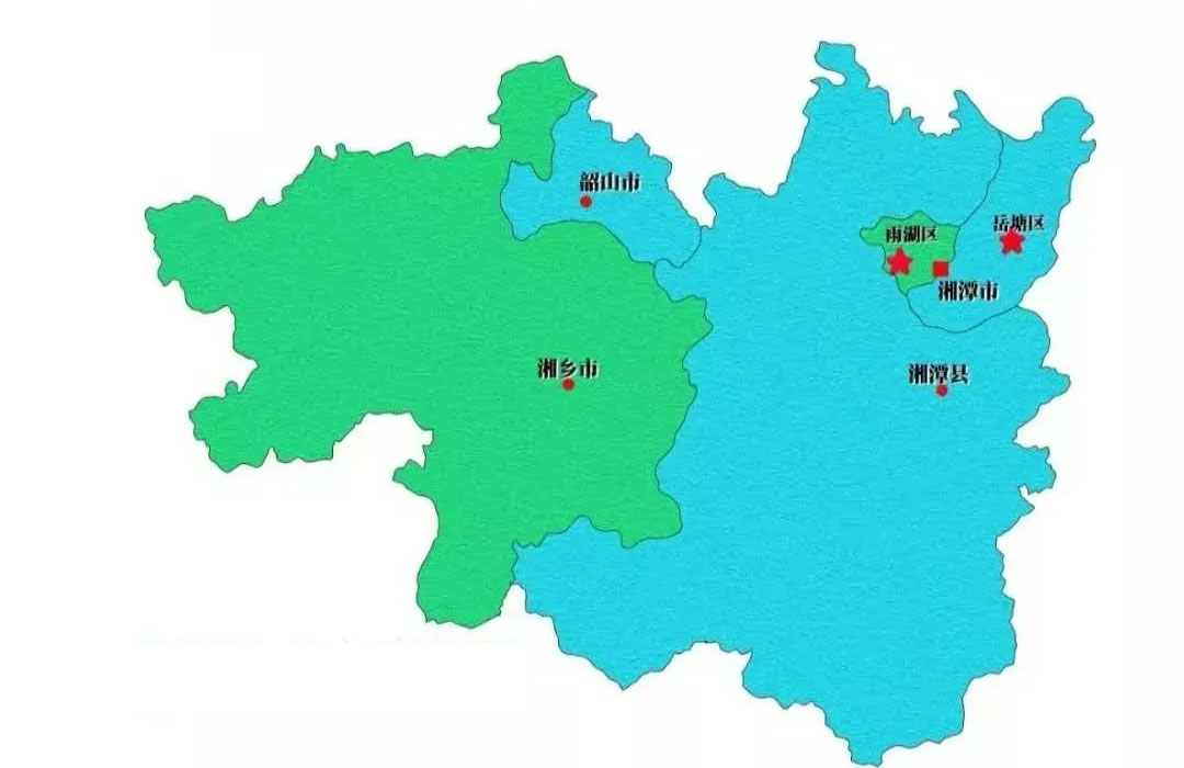 湘潭行政区域图