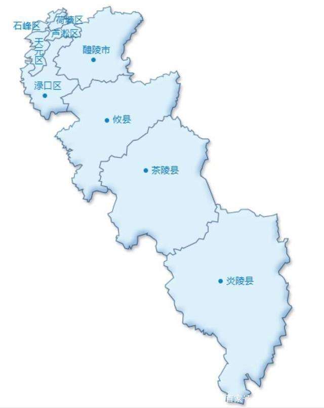 株洲行政区域图